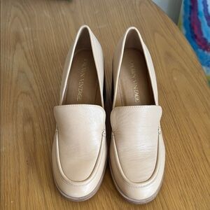 Crown Vintage Cream Heels with Textured Finish
